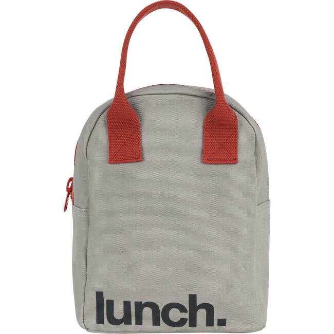 Zipper Lunch, Grey and Rust - Lunchbags - 1 - zoom