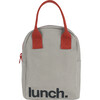 Zipper Lunch, Grey and Rust - Lunchbags - 1 - thumbnail