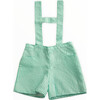Suspender Gingham, Turquoise - Overalls - 1 - thumbnail