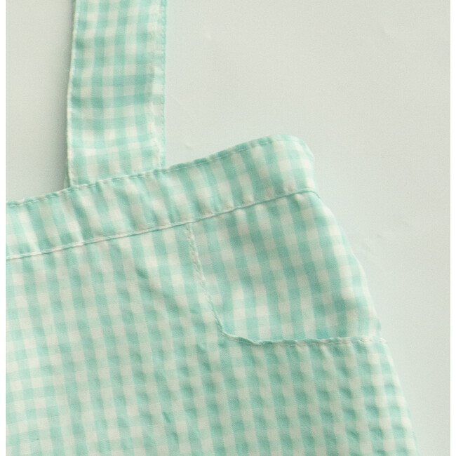 Suspender Gingham, Turquoise - Overalls - 3