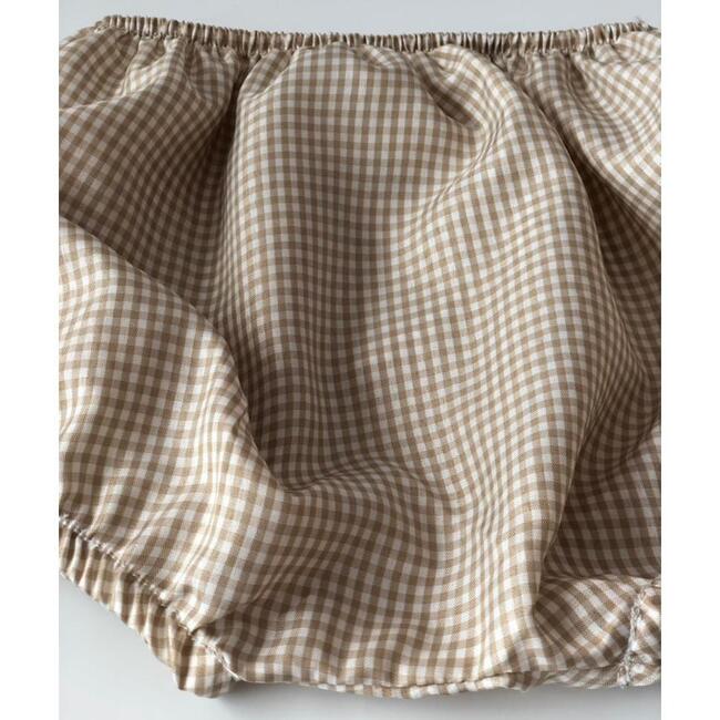 Gingham Bloomer, Beige - Bloomers - 3
