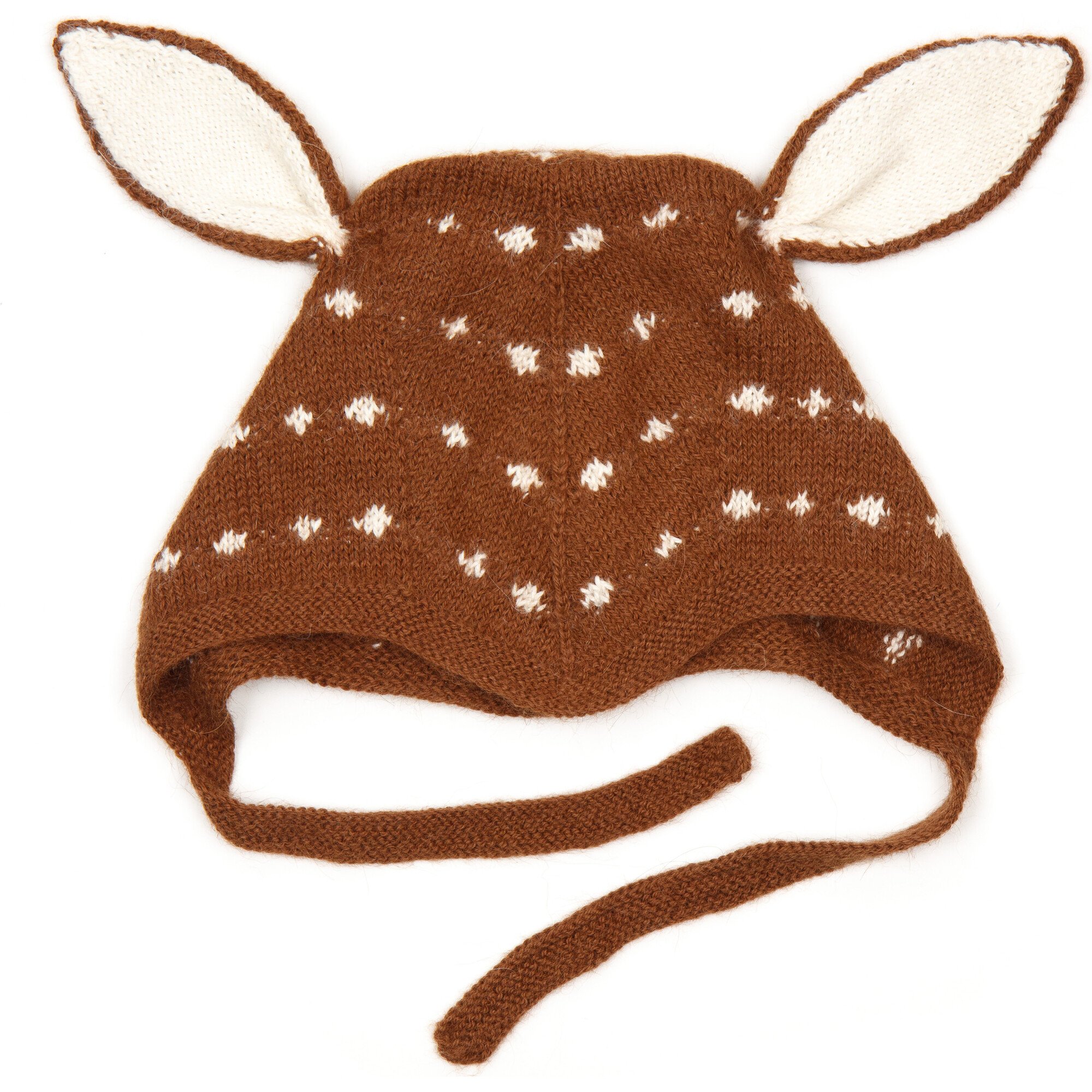 Mini Bambi Hat With Ears, Brown - HutteliHut Hats & Mittens