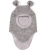 Balaclava With Wool Ears, Light Grey - Balaclavas - 1 - thumbnail