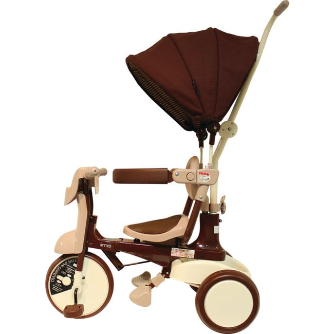 3-in-1 Folding Tricycle, Comfort Brown - Tricycles - 3