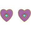 Enamel Heart Stud - Earrings - 1 - thumbnail