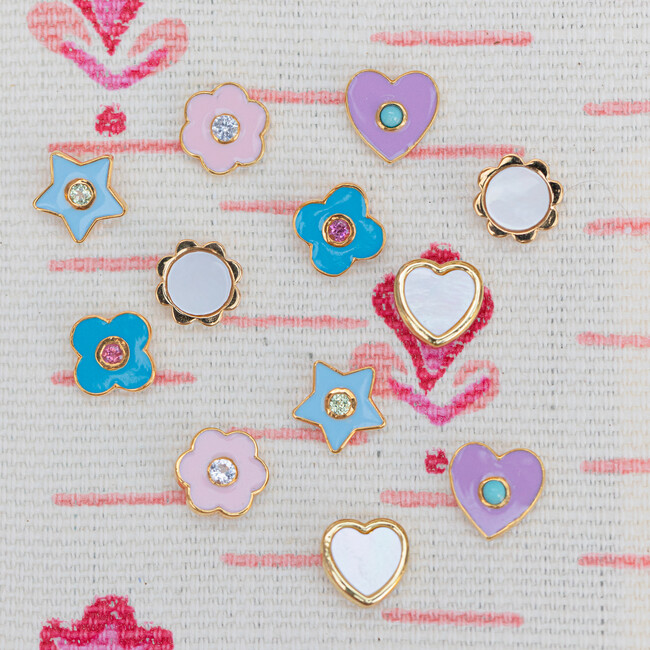 Enamel Heart Stud - Earrings - 2