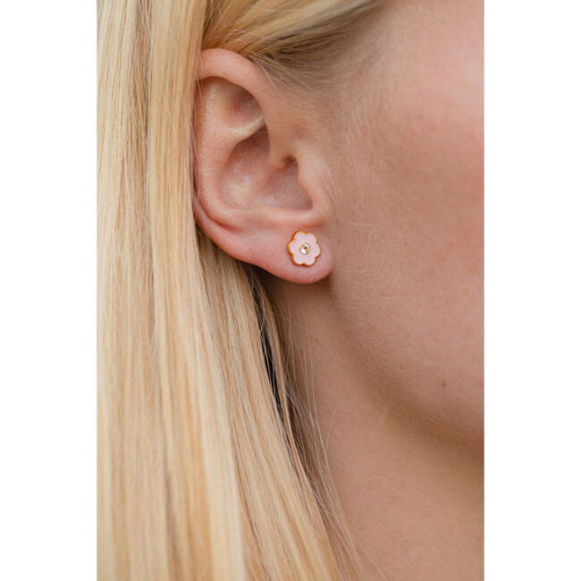 Enamel Flower Stud - Earrings - 3