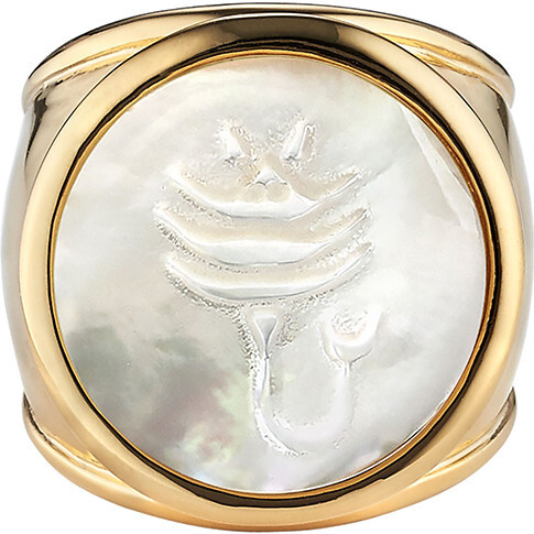 Mother of Pearl Zodiac Ring, Size 6 - Rings - 10