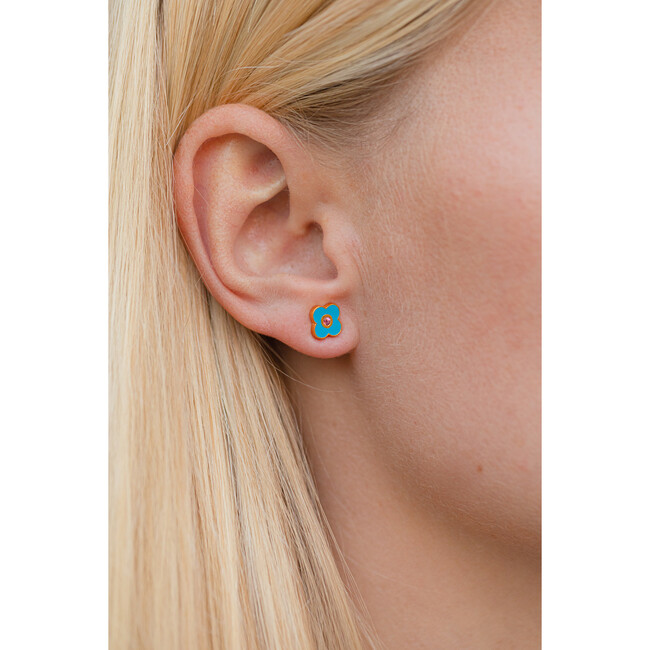 Enamel Clover Stud - Earrings - 3