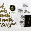 Milestone Numbers & Memory Book, Gold - Paper Goods - 3