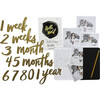 Milestone Numbers & Memory Book, Gold - Paper Goods - 5