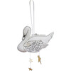 LUXE Single Swan Mobile, White & Gold - Mobiles - 1 - thumbnail