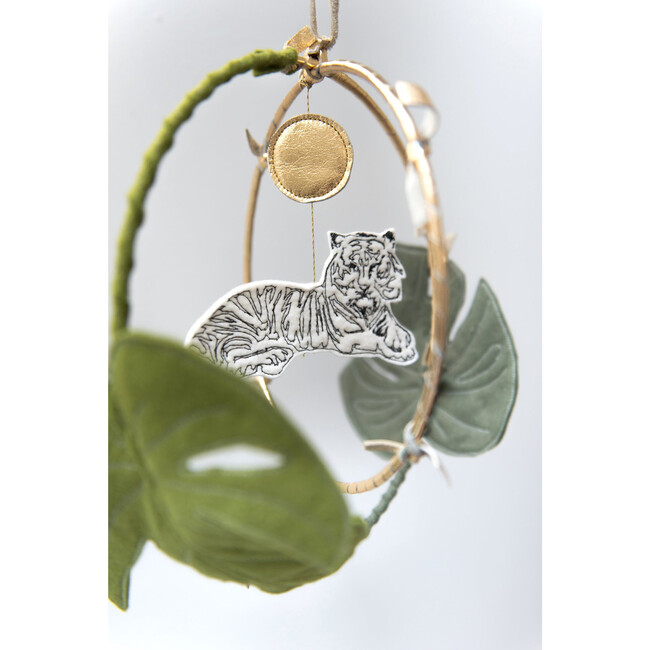 LUXE Tiger in the Jungle Mobile, Green & Gold - Mobiles - 4