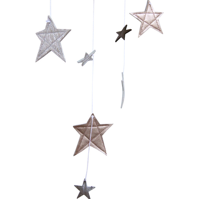 LUXE Cascading Moon Mobile in Blush, Silver & Rose Gold - Mobiles - 3