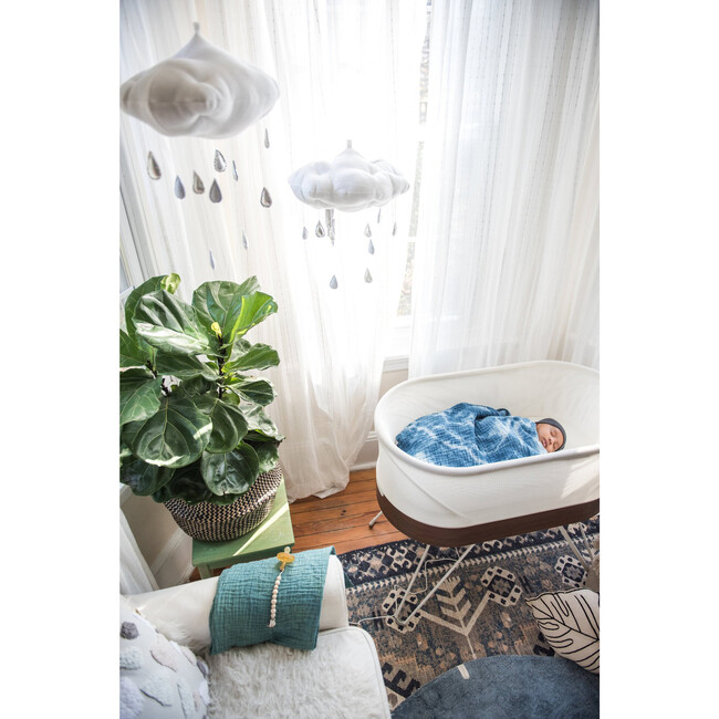 LUXE Color Fade Rain Cloud Mobile, Silver & Gray + Bolt - Mobiles - 3