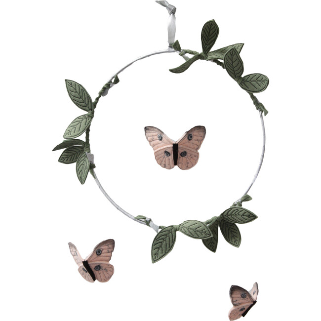 LUXE Butterfly Mobile in Blush, Silver & Green - Mobiles - 1