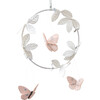 LUXE Butterfly Mobile in Blush Silver & White - Mobiles - 1 - thumbnail