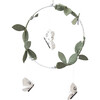 LUXE Luna Moth Mobile in White, Silver & Green - Mobiles - 1 - thumbnail