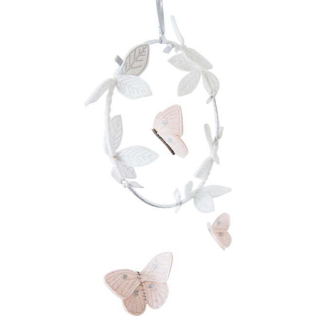 LUXE Butterfly Mobile in Blush Silver & White - Mobiles - 4