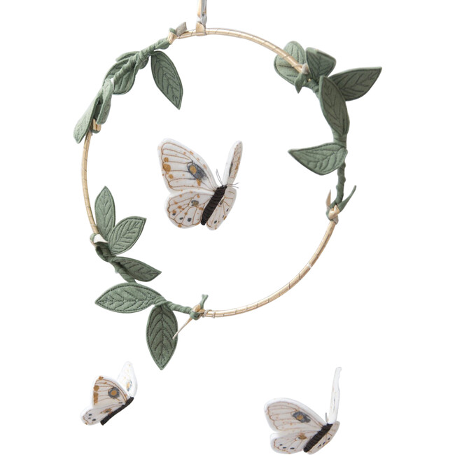 LUXE Luna Moth Mobile in White Gold & Green - Mobiles - 6