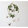 Butterfly Garden Mobile, White/Gold Floral - Mobiles - 3