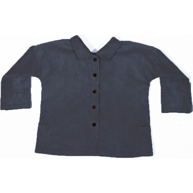 Gabi Corduroy Top, Charcoal - Shirts - 1
