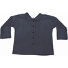 Gabi Corduroy Top, Charcoal - Shirts - 1 - thumbnail