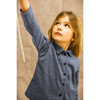 Gabi Corduroy Top, Charcoal - Shirts - 2