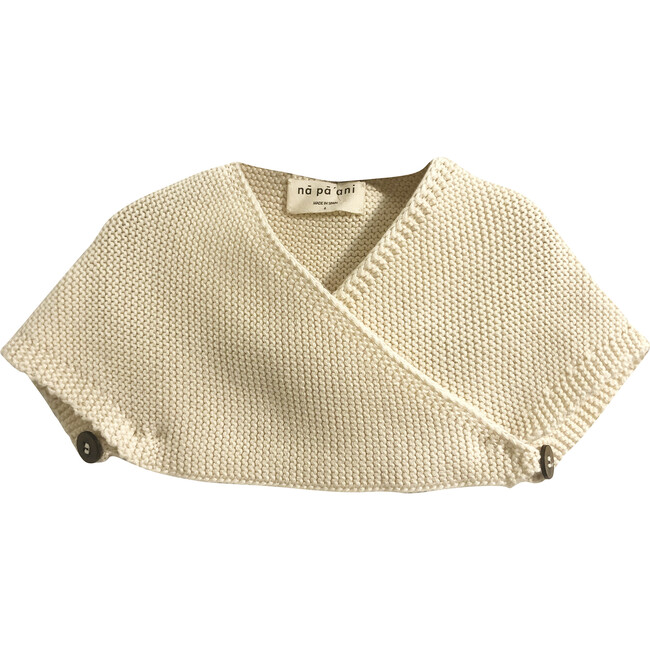 Lucia Knit Cape, Cotton Cream - Jackets - 1