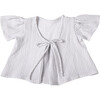 Celia Blouse, Gauze Blue Stripes - Blouses - 1 - thumbnail