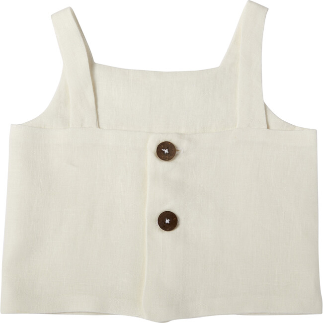 India Blouse, Linen White - Blouses - 4