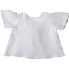 Celia Blouse, Gauze Blue Stripes - Blouses - 2