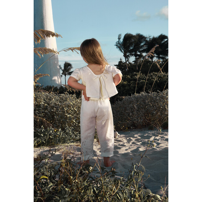 Celia Blouse, Linen White - Blouses - 6