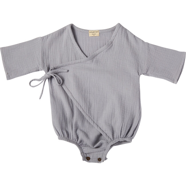 Mateo Baby Romper, Gauze Blue - Rompers - 1