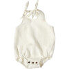 Inesita Baby Romper, Linen White - Rompers - 1 - thumbnail
