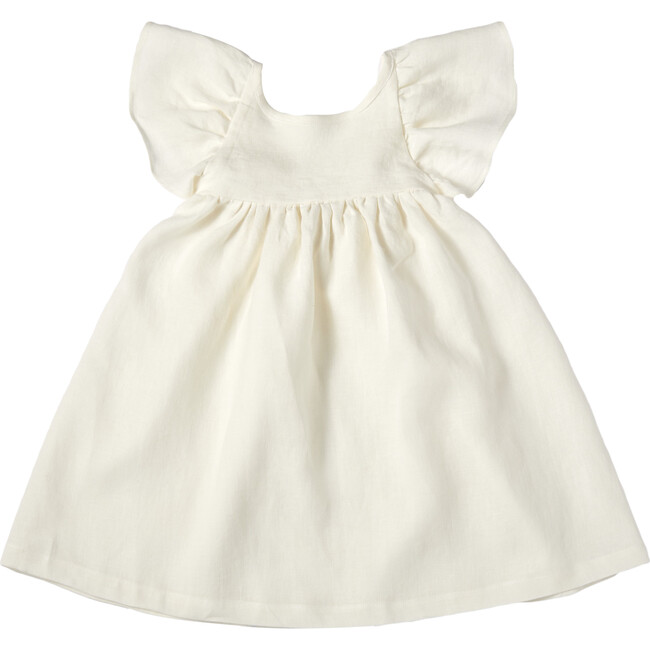 Penelope Dress, Linen White - Dresses - 1