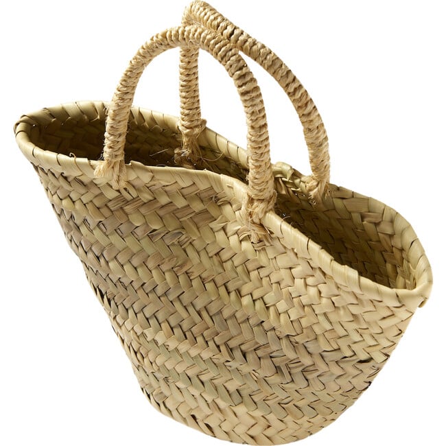 Beach Basket, Natural Palm Leaf