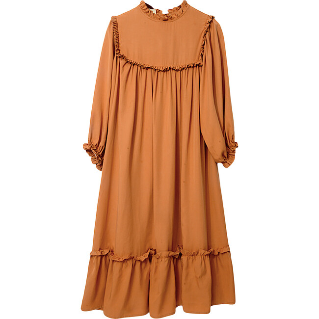 Adriana Dress, Rust Tencel - Dresses - 1