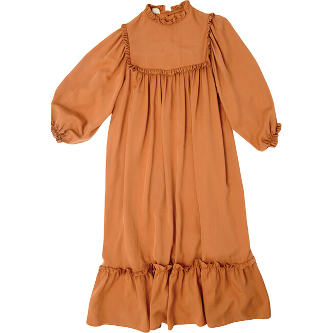 Adriana Dress, Rust Tencel - Dresses - 2