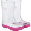 Splash Transparent Rain Boot, Fuchsia - Boots - 1 - thumbnail