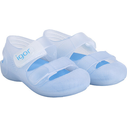 Bondi Jelly Slip-On, White/Turquoise - Sandals - 1