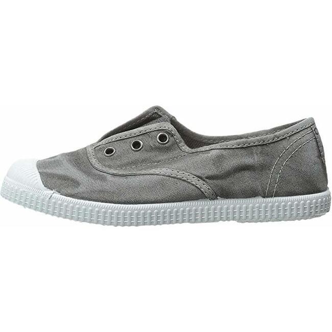 Distressed Canvas Slip On, Washed Grey