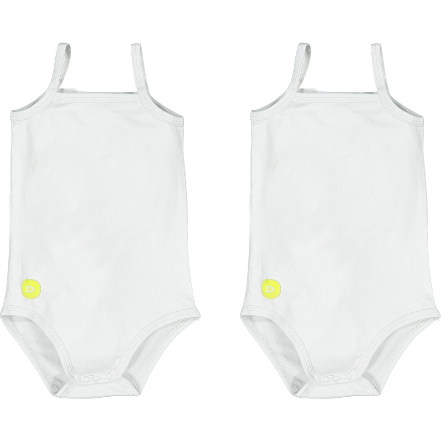 Baby Boy Sleeveless Onesie Set, White - Onesies - 1