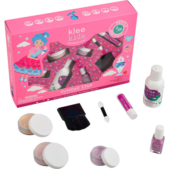 Sundae Star 6-PC Natural Play Makeup Kit with Loose-Powder Makeup