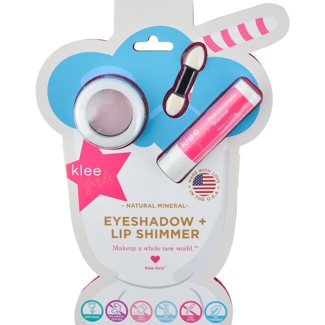 Bubble Gum Shimmer Natural Eyeshadow + Pink Lemonade Lip Shimmer Set - Lipsticks & Lip Balms - 1