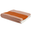 Eco Poly Herringbone Stripe Throw, Orange/White - Throws - 1 - thumbnail