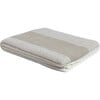 Eco Poly Herringbone Stripe Throw, Camel/White - Throws - 1 - thumbnail