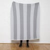 Eco Poly Herringbone Stripe Throw, Storm/White - Throws - 2