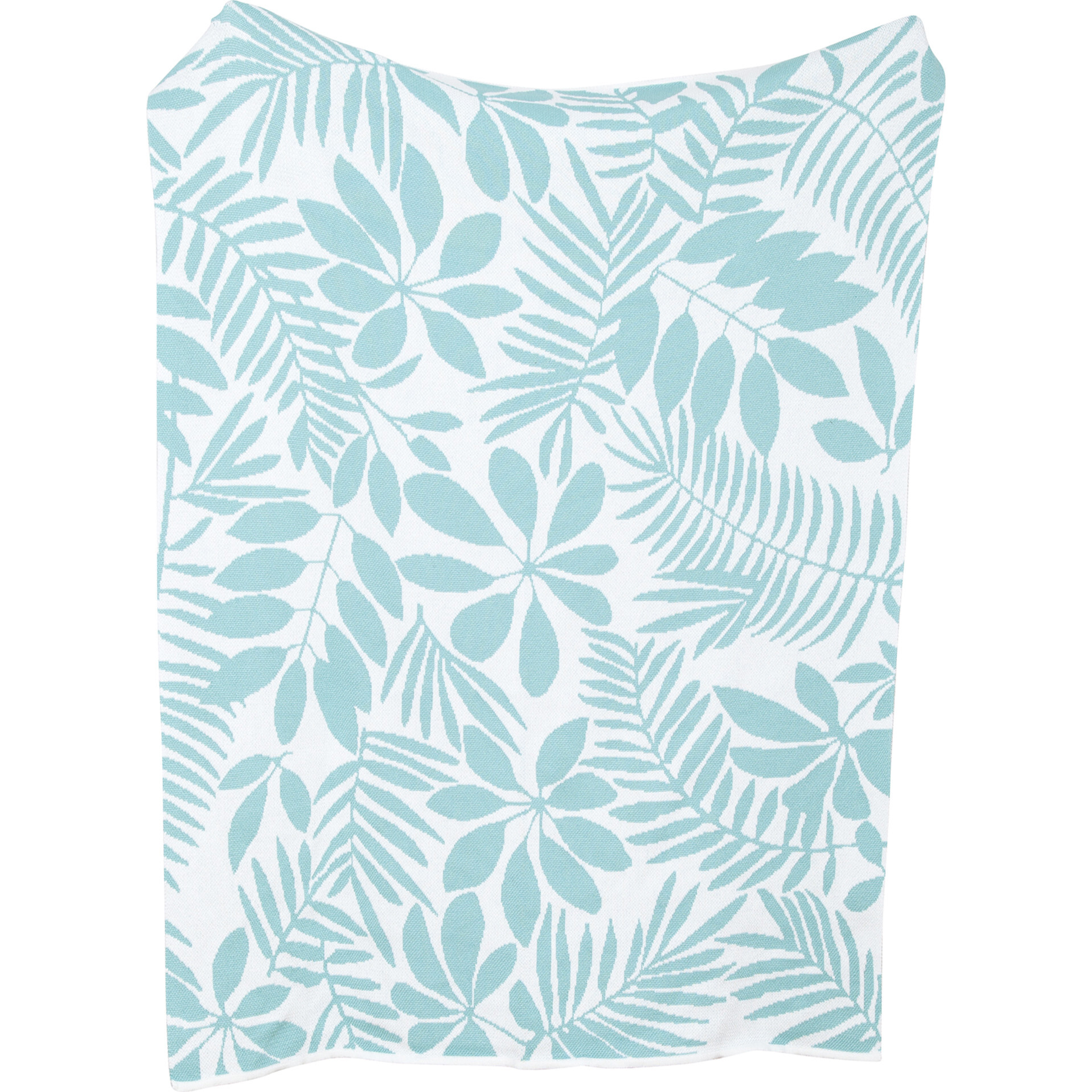 Eco Poly Flora Throw, Mint/White - Throws - 1