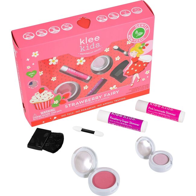 Strawberry Fairy 4-Piece Natural Play Makeup Kit with Pressed Powder Compacts - Makeup - 1 - zoom